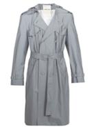 Helmut Lang Reflective Double-breasted Hooded Trench Coat