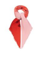 Matchesfashion.com Acne Studios - Vinny Logo Jacquard Cotton Blend Scarf - Womens - Pink