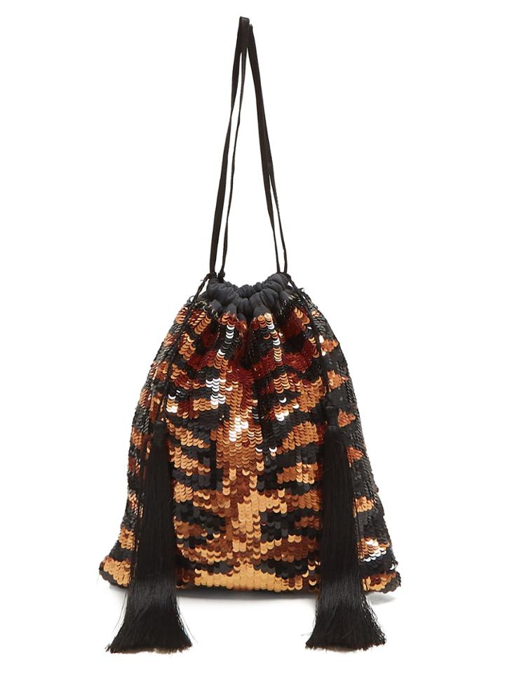 Attico Tiger Sequinned Pouch