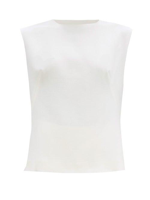 Matchesfashion.com Goat - Klay Buttoned-back Wool Top - Womens - White