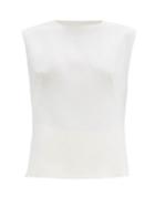 Matchesfashion.com Goat - Klay Buttoned-back Wool Top - Womens - White