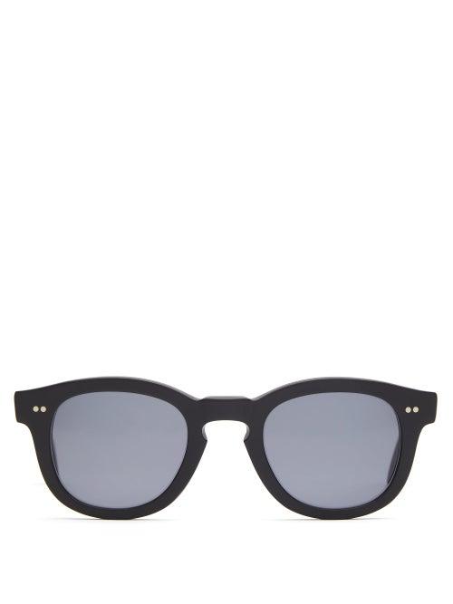 Matchesfashion.com Illesteva - Murdoch Round Acetate Sunglasses - Mens - Black