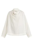 Matchesfashion.com Lemaire - Fold Down Collar Twill Blouse - Womens - White
