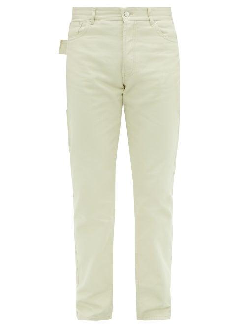 Matchesfashion.com Bottega Veneta - Mid Rise Cotton Twill Utility Trousers - Mens - White