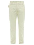 Matchesfashion.com Bottega Veneta - Mid Rise Cotton Twill Utility Trousers - Mens - White