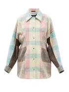 Matchesfashion.com Rave Review - Siri Upcycled Check Wool Jacket - Womens - Yellow White