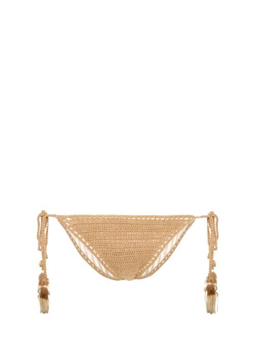 She Made Me Savarna Tie-side Crochet Bikini Briefs