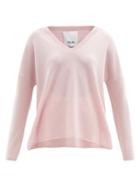 Matchesfashion.com Allude - V-neck Cashmere Sweater - Womens - Pink
