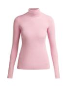 Matchesfashion.com Joseph - Roll Neck Silk Blend Sweater - Womens - Light Pink