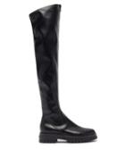 Matchesfashion.com Gianvito Rossi - Marsden Zip-front Leather Over-the-knee Boots - Womens - Black