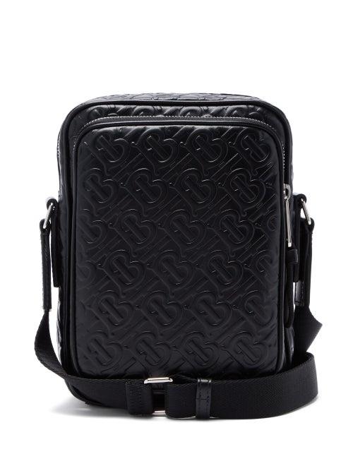 Matchesfashion.com Burberry - Logo-embossed Leather Cross-body Bag - Mens - Black