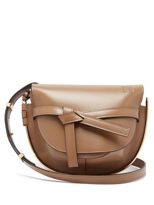 Matchesfashion.com Loewe - Gate Small Leather Cross Body Bag - Womens - Beige