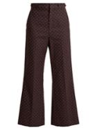 Chloé Embroidered-dot Cotton Trousers