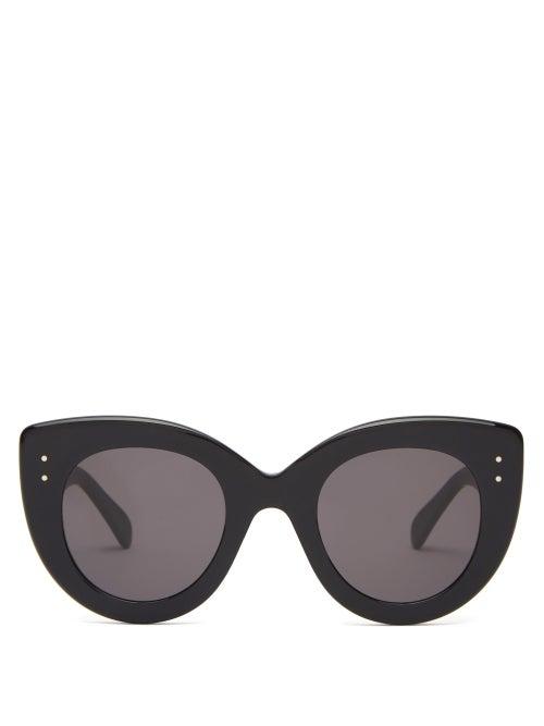 Matchesfashion.com Alaa Eyewear - Cat-eye Acetate Sunglasses - Womens - Black