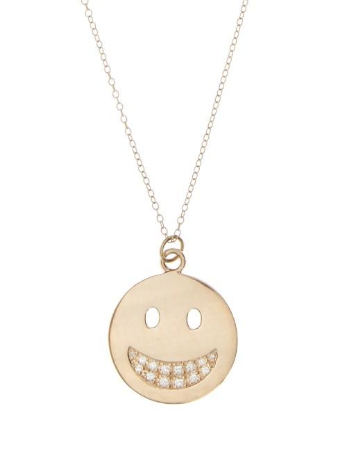 Alison Lou Diamond & Yellow-gold Big Grin Necklace