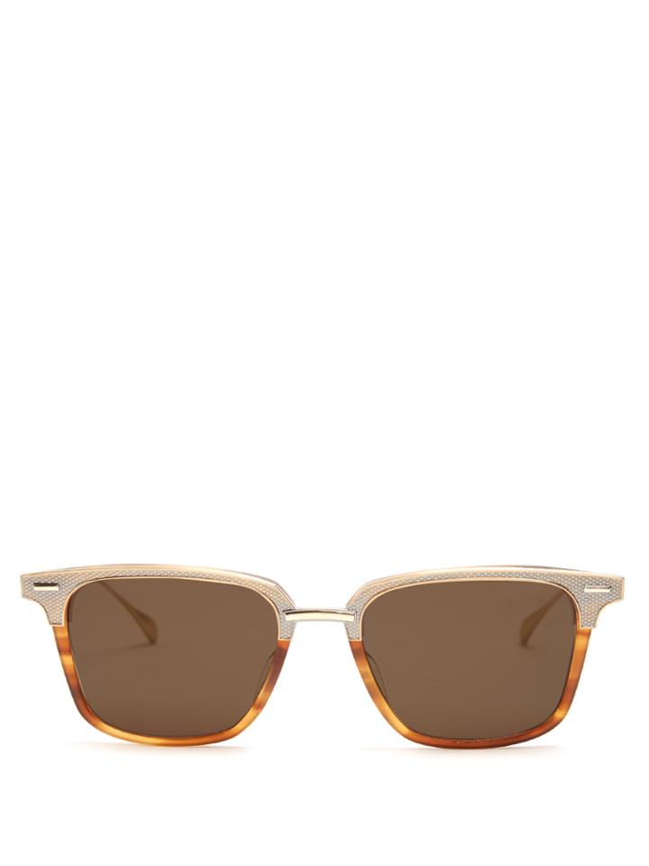 Dita Oak Gold-plated D-frame Sunglasses