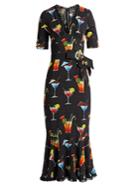 Dolce & Gabbana Cocktail-print Cady Midi Dress