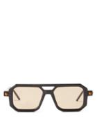 Kuboraum - P8 Aviator Acetate Sunglasses - Mens - Black Multi