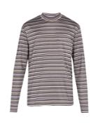 Lanvin Striped Long-sleeved Cotton T-shirt
