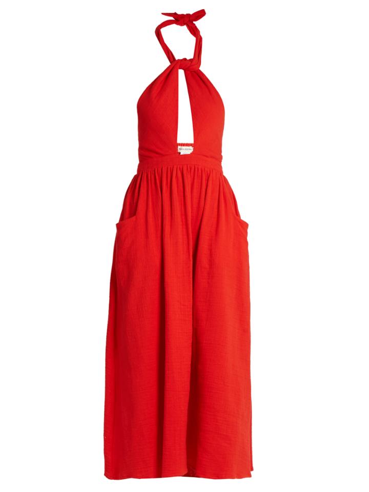 Mara Hoffman Knot-front Cotton Dress