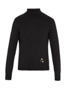Saint Laurent Pin-embellished Roll-neck Cashmere Sweater