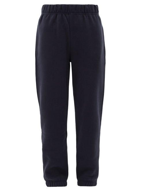 Matchesfashion.com Raey - Elasticated-waist Cotton-blend Track Pants - Womens - Navy