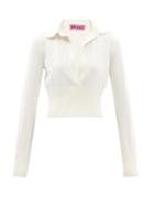 Gauge81 - Burogs Collared Cropped Sweater - Womens - Ivory