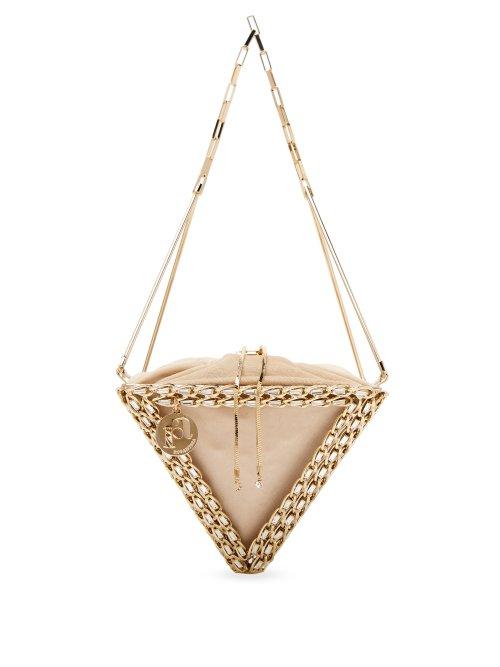 Matchesfashion.com Rosantica By Michela Panero - Vernita Crystal Embellished Handbag - Womens - Beige Multi