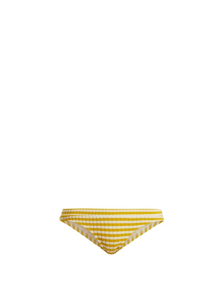 Solid & Striped The Madison Striped Ribbed Bikini Briefs