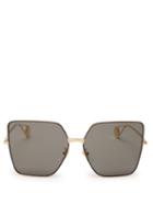 Matchesfashion.com Gucci - Oversized Square Frame Metal Sunglasses - Womens - Dark Grey