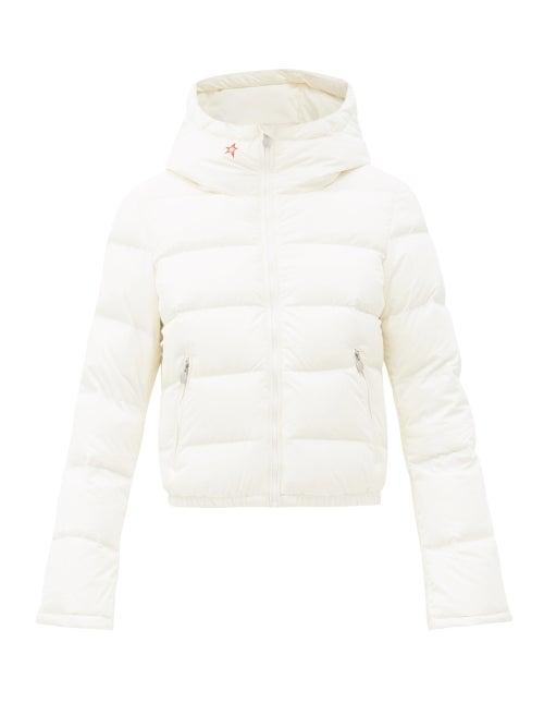 Matchesfashion.com Perfect Moment - Polar Flared Quilted Down Hooded Jacket - Womens - White