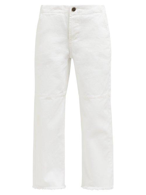 Matchesfashion.com Raey - Panelled Wide Leg Jeans - Womens - White