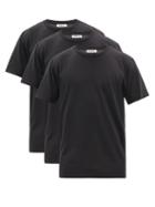Mens Basics Cdlp - Pack Of Three Lyocell-blend Jersey T-shirts - Mens - Black