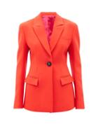 Ladies Rtw The Attico - Single-breasted Crepe Suit Jacket - Womens - Red