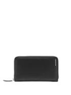 Matchesfashion.com Burberry - Grained Leather Zip Around Wallet - Mens - Black