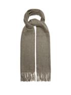 Raey - Fringed Baby Alpaca-wool Scarf - Mens - Grey