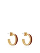 Matchesfashion.com Isabel Marant - Casablanca Metal And Resin Hoop Earrings - Womens - Red
