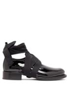 Matchesfashion.com Ann Demeulemeester - Ankle Tie Patent Leather Loafers - Womens - Black
