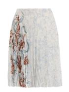 Matchesfashion.com Prada - Pleated Rabbit Print Skirt - Womens - Blue Print