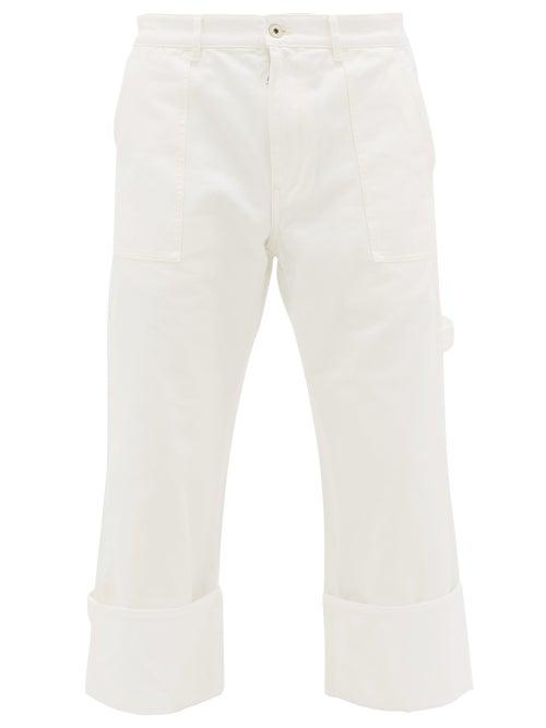 Matchesfashion.com Loewe - Turn-up Mid-rise Jeans - Mens - White
