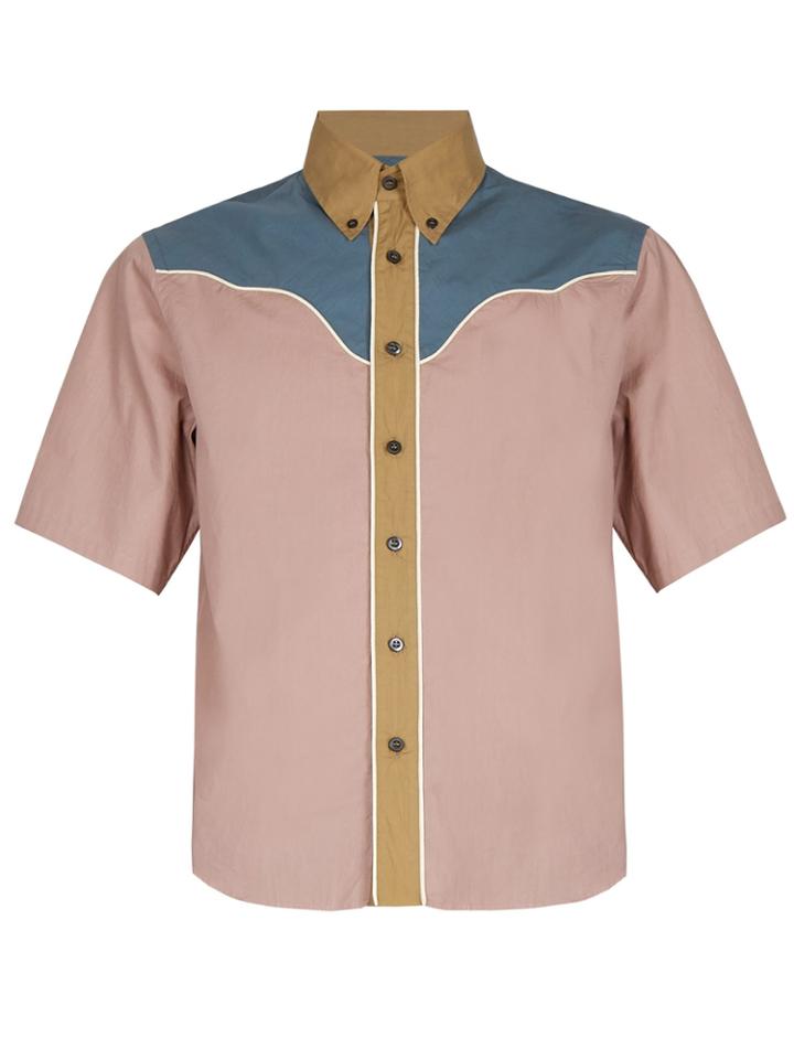 Prada Short-sleeved Western Cotton Shirt