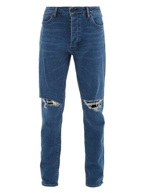 Matchesfashion.com Neuw - Ray Cotton Blend Tapered Leg Jeans - Mens - Blue