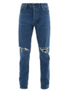 Matchesfashion.com Neuw - Ray Cotton Blend Tapered Leg Jeans - Mens - Blue
