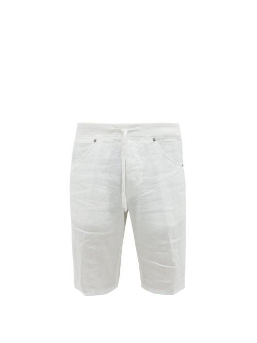 Matchesfashion.com 120% Lino - Drawstring Linen Shorts - Mens - White