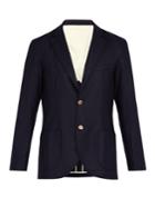 De Bonne Facture Single-breasted Wool-flannel Blazer