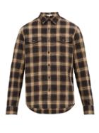 Matchesfashion.com Frame - Chatham Check Double Pocket Linen Blend Shirt - Mens - Black Multi