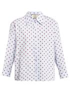 Matchesfashion.com Gucci - Ladybird Print Striped Cotton Shirt - Womens - Light Blue