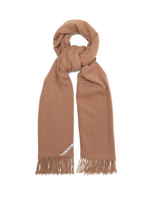Matchesfashion.com Acne Studios - Canada Fringed Wool Scarf - Womens - Camel