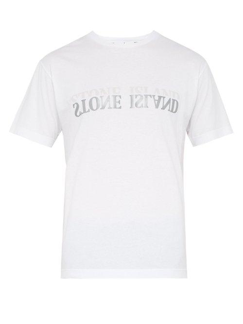 Matchesfashion.com Stone Island - Logo Print Cotton T Shirt - Mens - White