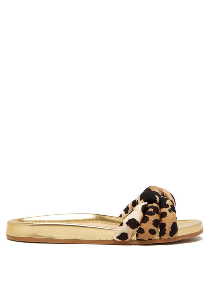 Charlotte Olympia X Adriana Degreas Leopard-print Slides